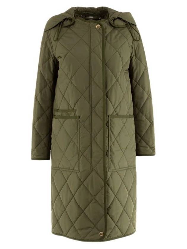 Parkgate Logo Quilted Hooded Padding Khaki - BURBERRY - BALAAN 1