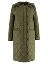 Parkgate Logo Quilted Hood Padded Khaki - BURBERRY - BALAAN 1