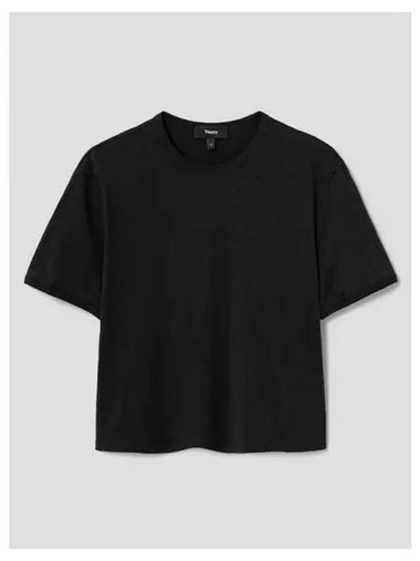 Women s Apex Cotton Solid Ring T shirt Black Domestic Product GM0024030867801 - THEORY - BALAAN 1