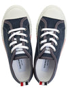 Cotton Lace-Up Low Top Sneakers Navy - THOM BROWNE - BALAAN 3