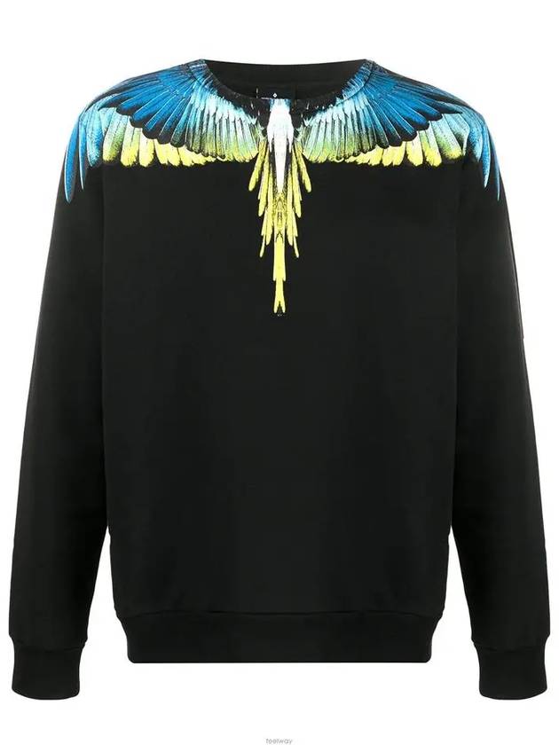 Lime Wing Crew Neck Sweatshirt Black - MARCELO BURLON - BALAAN 2