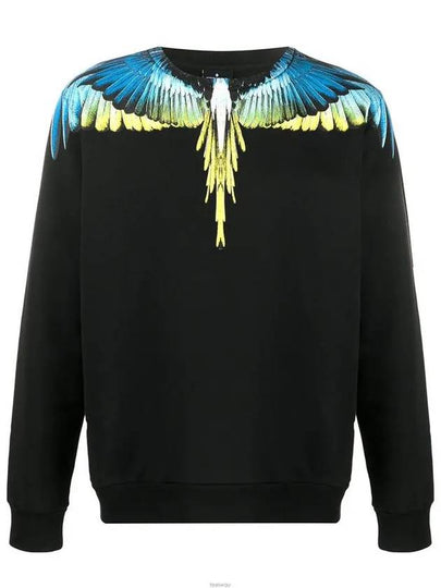 Lime Wing Crew Neck Sweatshirt Black - MARCELO BURLON - BALAAN 2