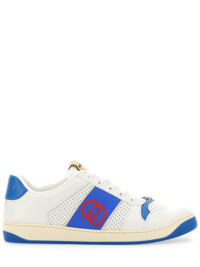 Screener Interlocking G Low Top Sneakers Blue White - GUCCI - BALAAN 2