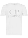 Logo Print Short Sleeve T-Shirt White - CP COMPANY - BALAAN 2