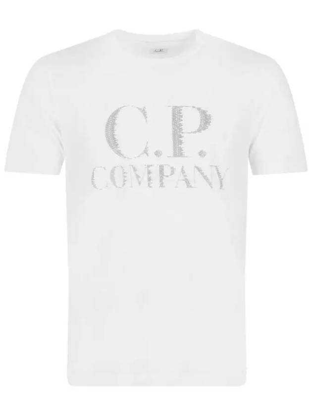 Logo Print Short Sleeve T-Shirt White - CP COMPANY - BALAAN 2