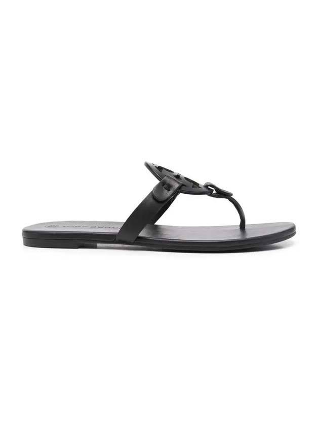 Miller Soft Leather Flip Flops Perfect Black - TORY BURCH - BALAAN 1