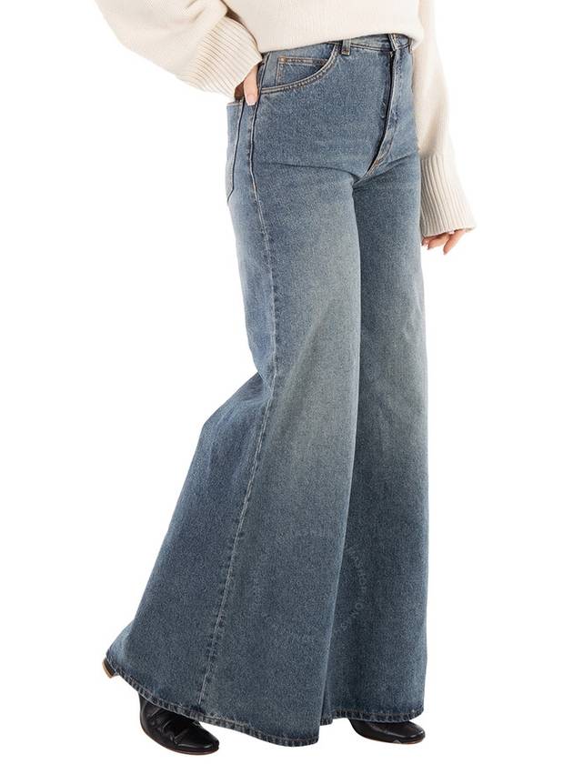 Chloe Ladies Faded Denim Wide-Leg Jeans, (Brand Size 36 (US Size 4) - CHLOE - BALAAN 2