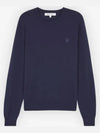 Bold Fox Head Wool Knit Top Ink Blue - MAISON KITSUNE - BALAAN 2