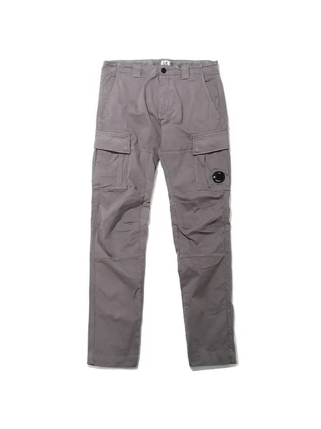 Stretch Satin Cargo Straight Pants Grey - CP COMPANY - BALAAN 1