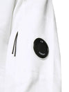 Lens Wappen Cotton Hood White - CP COMPANY - BALAAN.