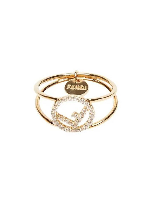F is crystalembellished ring gold - FENDI - BALAAN 2