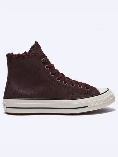 Chuck 70 Distressed Leather High Top Sneakers Bloodstone - CONVERSE - BALAAN 2