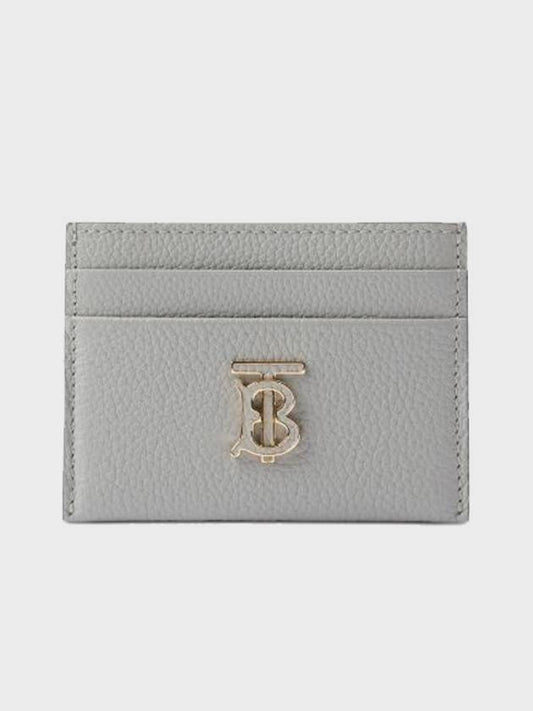 Grainy leather card wallet light Grey - BURBERRY - BALAAN 2