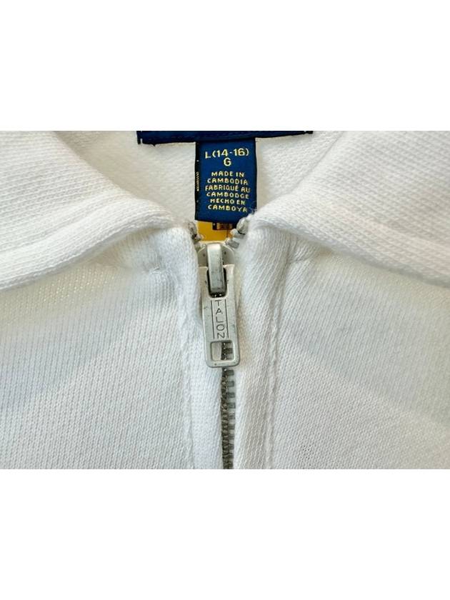 Kids Zipper Sprite Long Sleeve Top 323942104001 White Girls L 14 16Y - POLO RALPH LAUREN - BALAAN 4