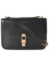 Le Carre Leather Shoulder Bag Black - SAINT LAURENT - BALAAN 2