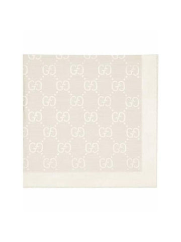 GG Jacquard Silk Wool Scarf White - GUCCI - BALAAN 1