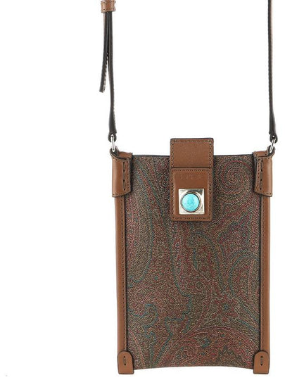 Women's Paisley Phone Mini Cross Bag Brown - ETRO - BALAAN 2