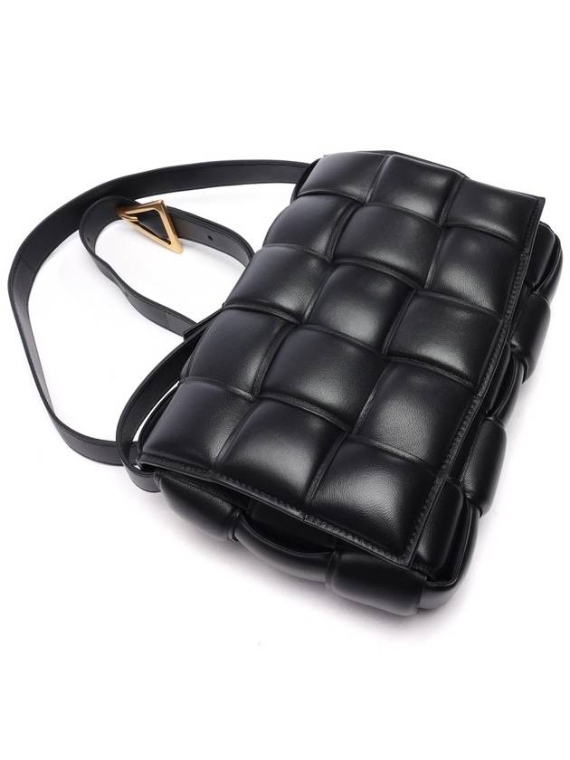 Gold Hardware Padded Cassette Cross Bag Black - BOTTEGA VENETA - BALAAN 6