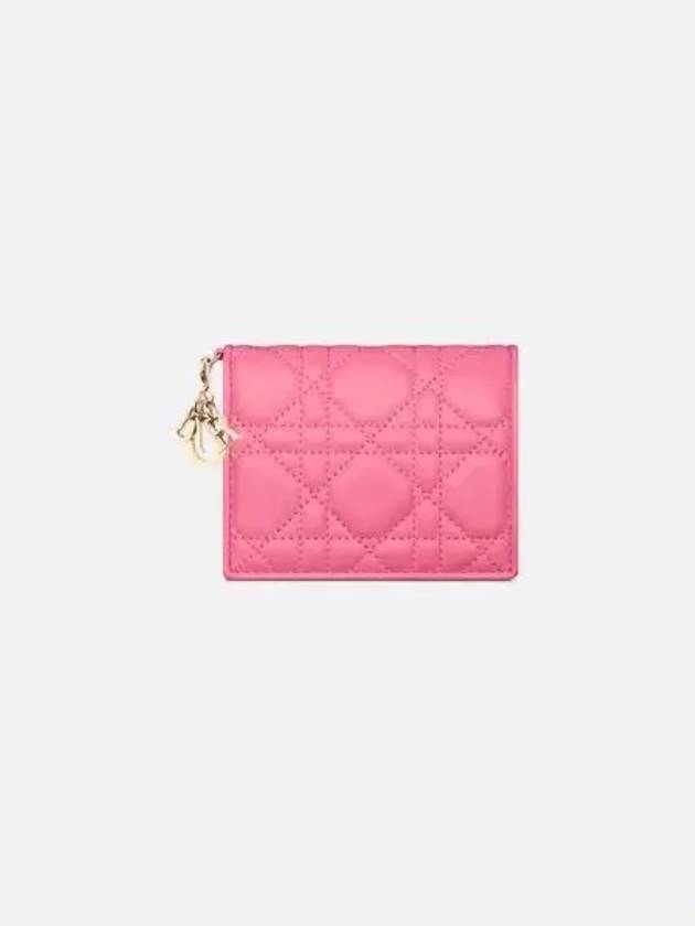 Lady Cannage Small Lambskin Half Wallet Candy Pink - DIOR - BALAAN 2