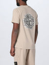 Garment Dyed Institutional One Print Cotton Jersey Short Sleeve T-Shirt Dove Grey - STONE ISLAND - BALAAN 4