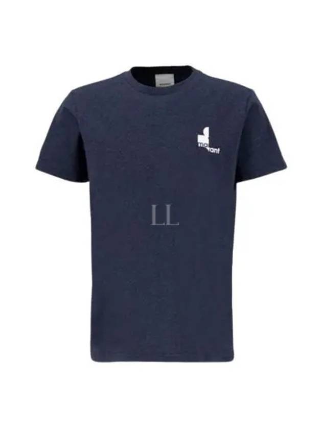 Zafferh Mini Logo Cotton Short Sleeve T-Shirt Navy - ISABEL MARANT - BALAAN 2