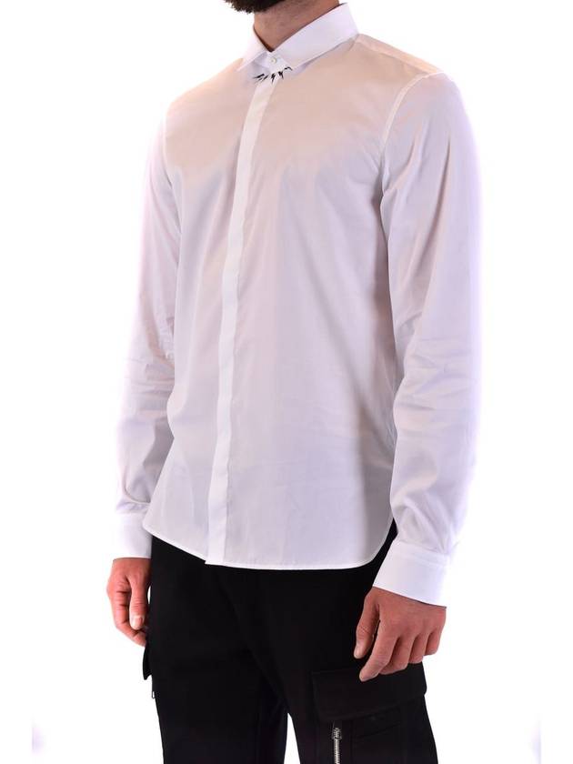 Men's Thunderbolt Long Sleeve Shirt White - NEIL BARRETT - BALAAN 5