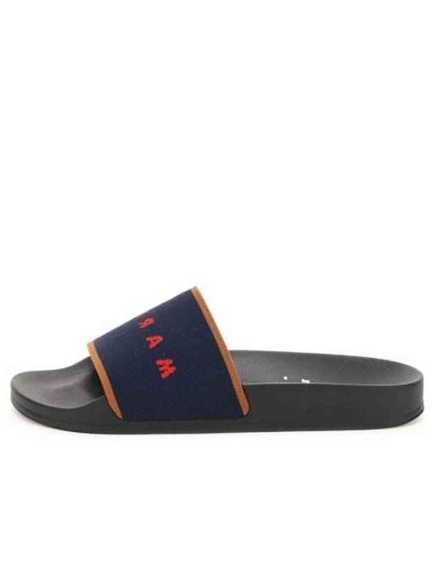 Stretch Logo Jacquard Slippers Blue - MARNI - BALAAN 2