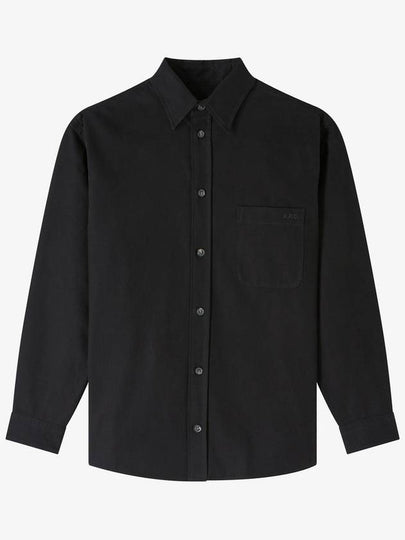 Chemise Emilien Logo Long Sleeve Shirt Black - A.P.C. - BALAAN 2