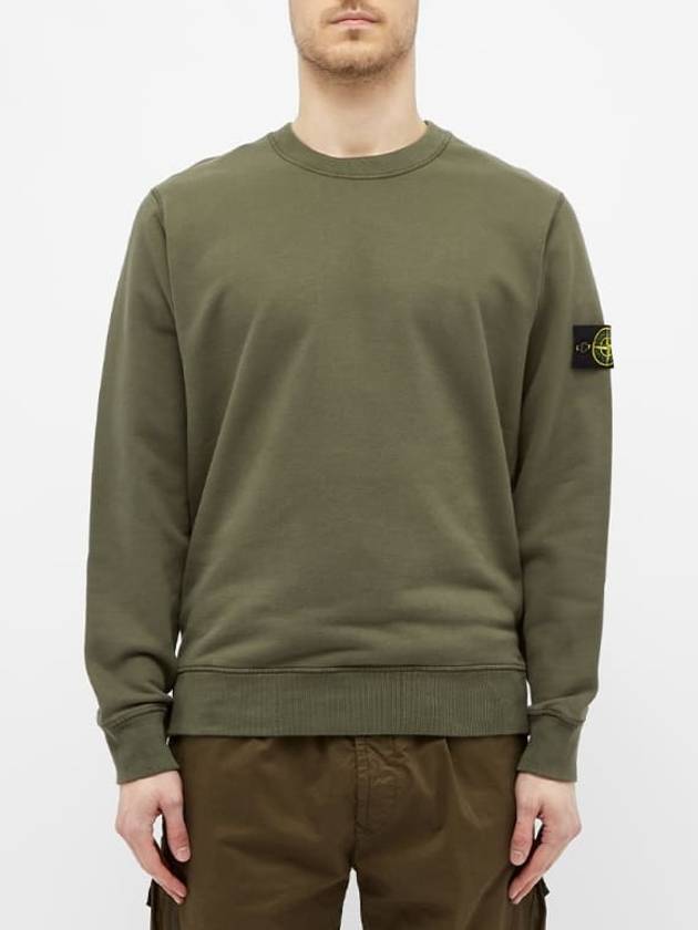 Wappen Patch Crewneck Sweatshirt Dark Green - STONE ISLAND - BALAAN 4