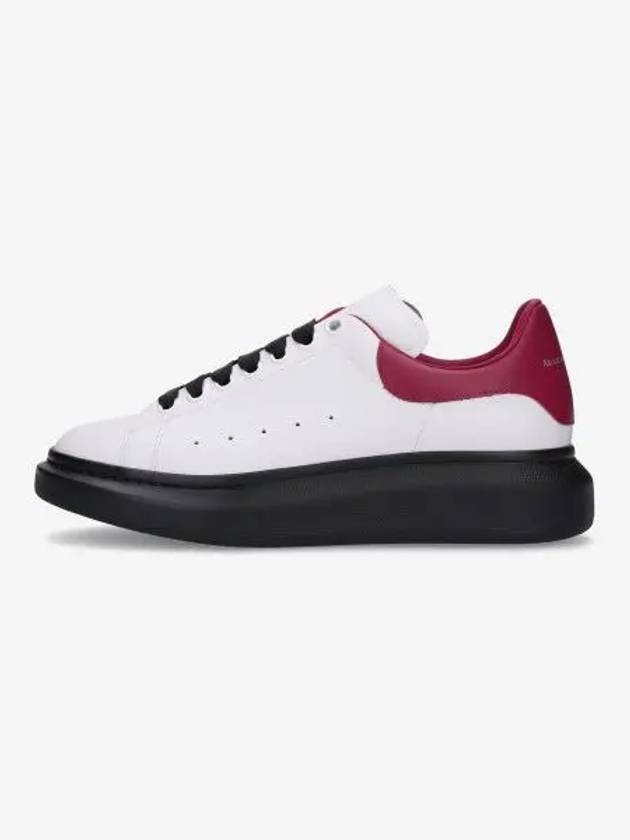 Oversized Leather Low Top Sneakers White Black Red - ALEXANDER MCQUEEN - BALAAN 2