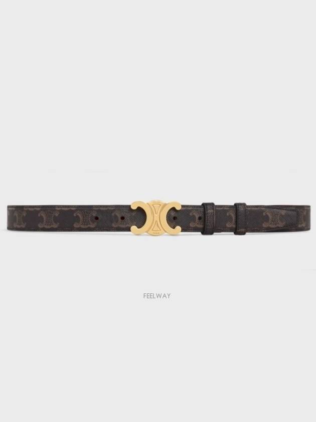 Monogram Triomphe Buckle Medium Leather Belt Tan - CELINE - BALAAN 5