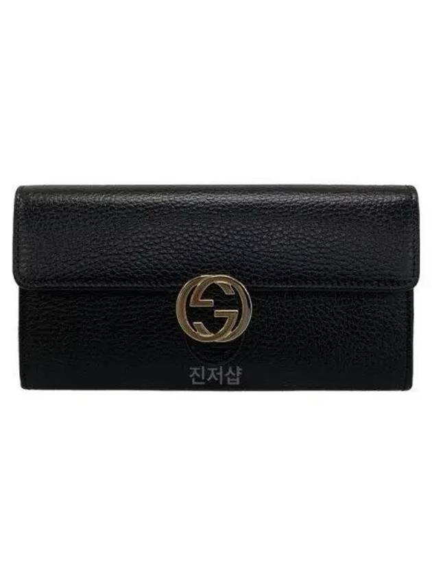 GG Interlocking Long Wallet Black - GUCCI - BALAAN 2