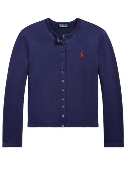 Embroidered Snap Button Cardigan Blue - POLO RALPH LAUREN - BALAAN 2