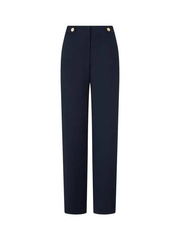 Women s Waist Button Wide Pants Navy - GIORGIO ARMANI - BALAAN 1