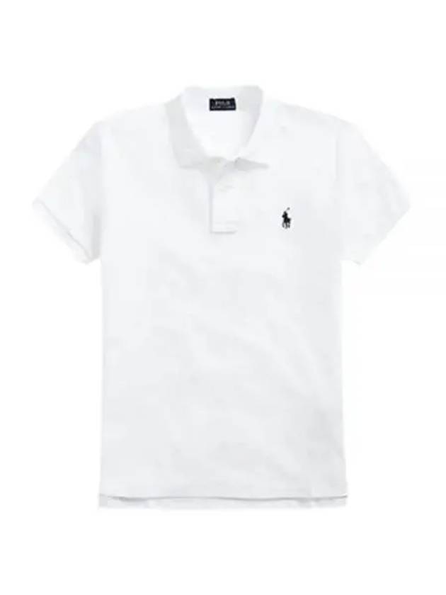 Pony Embroidered Logo Stretch Cotton Short Sleeve Polo Shirt White - POLO RALPH LAUREN - BALAAN 2