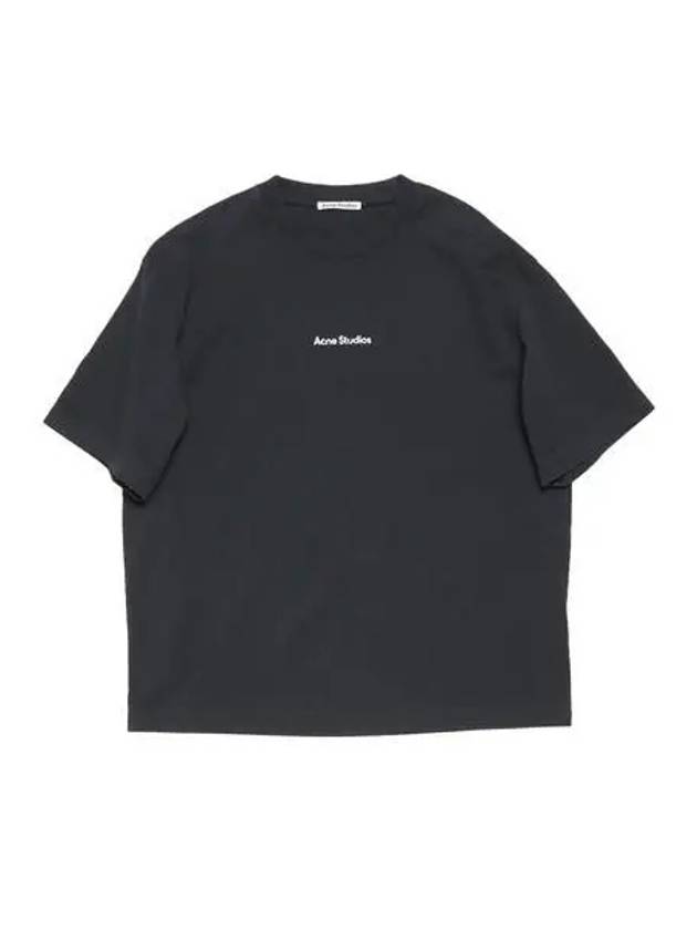 Stamp Logo Cotton Short Sleeve T-Shirt Black - ACNE STUDIOS - BALAAN 3