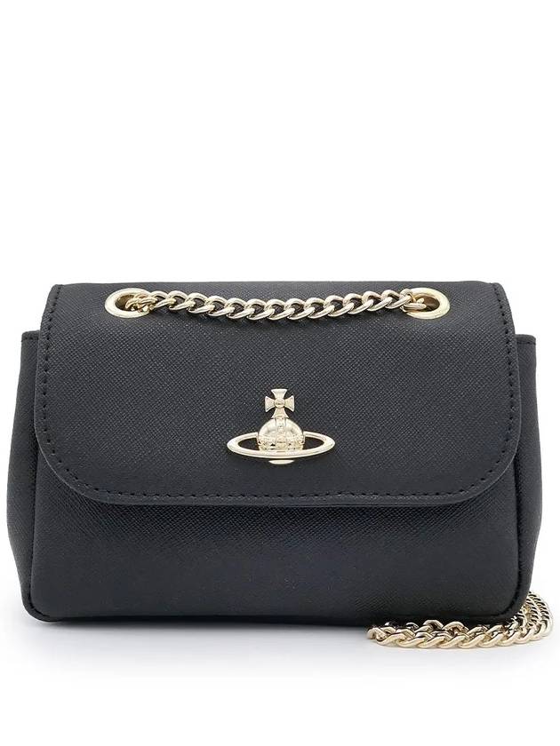 Chain Linked Shoulder Bag Black - VIVIENNE WESTWOOD - BALAAN 2