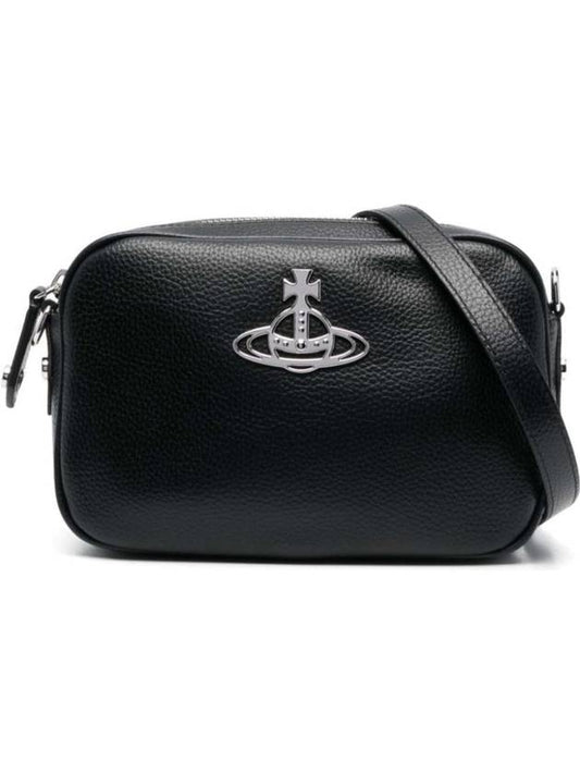 Anna Fake Leather Camera Cross Bag Black - VIVIENNE WESTWOOD - BALAAN.