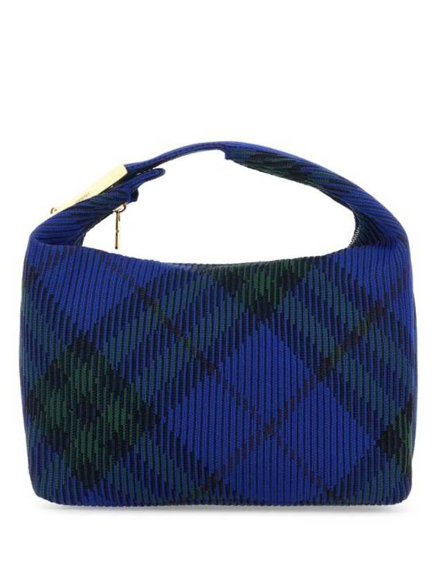 Peg Medium Check Pattern Duffel Bag Blue - BURBERRY - BALAAN 2