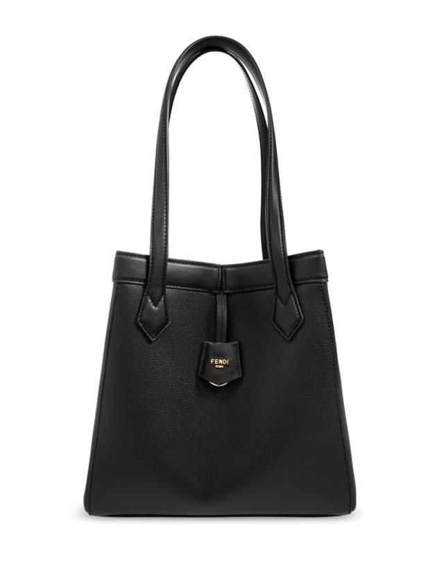 Origami Medium Leather Tote Bag Black - FENDI - BALAAN 2