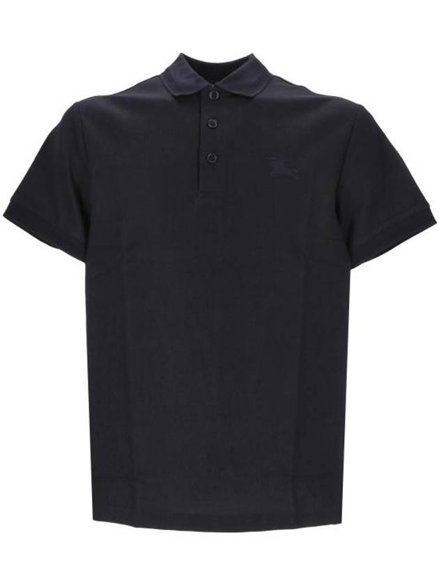 Cotton Polo Shirt Blue - BURBERRY - BALAAN 1