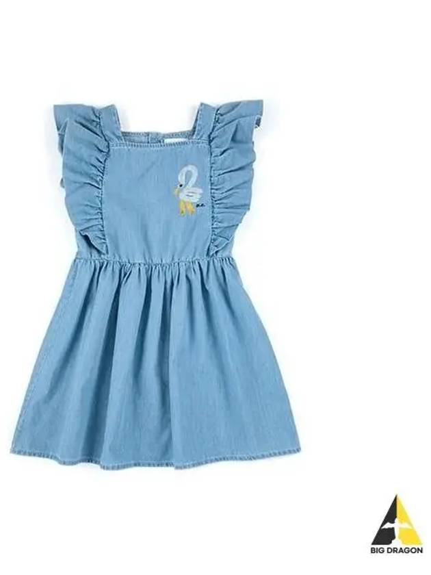 Kids Pelican Ruffle One Piece Denim 123AC133 - BOBO CHOSES - BALAAN 1