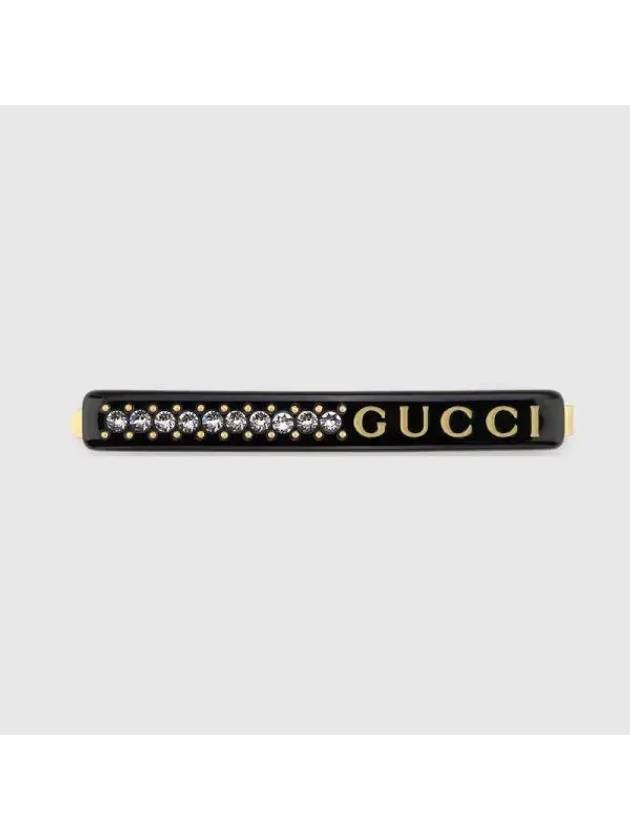 Crystal '' Hair Slide Black Resin 753873I98758521 - GUCCI - BALAAN 1