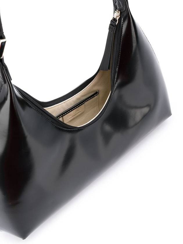 Ambra Black Shiny Leather Shoulder Bag By Far Woman - BY FAR - BALAAN 3