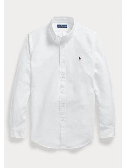 Embroidery Pony Oxford Long Sleeve Shirt White - POLO RALPH LAUREN - BALAAN 2