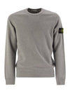 Wappen Patch Crew Neck Cotton Sweatshirt Grey - STONE ISLAND - BALAAN 2