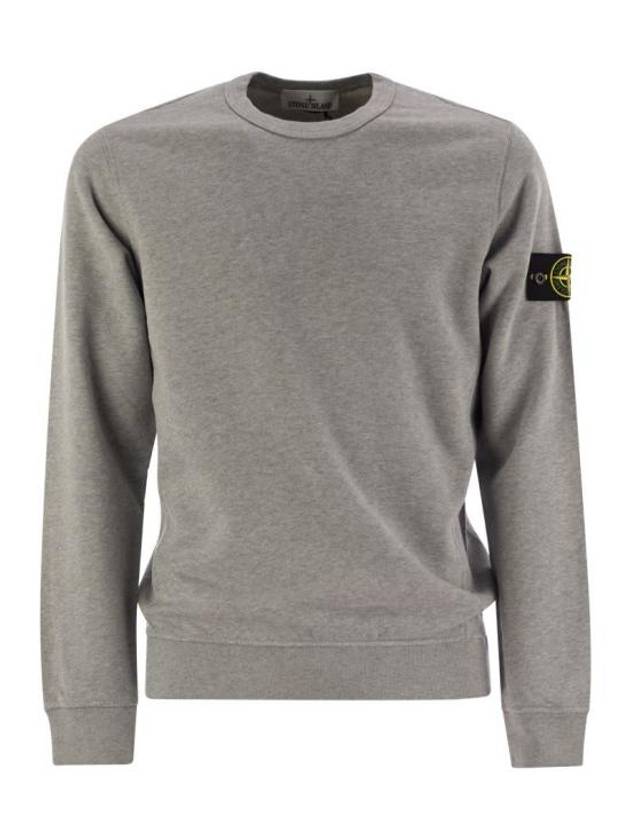 Wappen Patch Crew Neck Cotton Sweatshirt Grey - STONE ISLAND - BALAAN 2