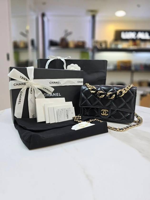 Chain Wallet Big Black WOC AP2377 - CHANEL - BALAAN 4