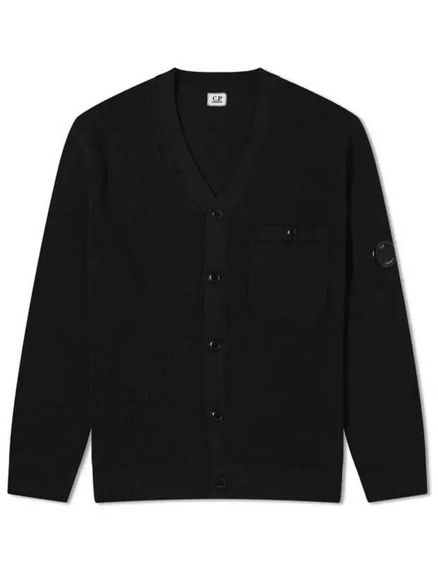 Lens Detail Cotton Cardigan Black - CP COMPANY - BALAAN 2