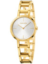 Cheers Quartz Silver Dial Yellow Gold Steel Women’s Watch - CALVIN KLEIN - BALAAN 1